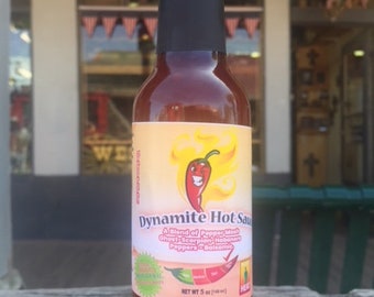 Dynamite Balsamic Hot Sauce, A Blend of Pepper Mash, Scorpion – Ghost Pepper – Habanero.