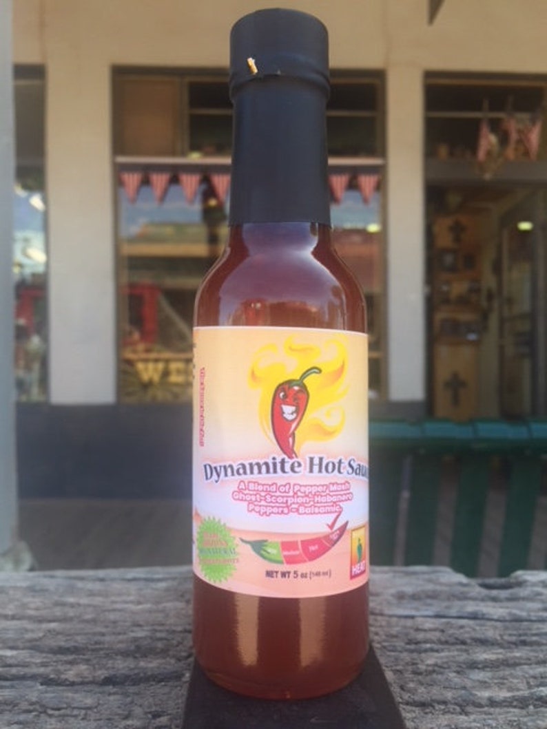 Dynamite Balsamic Hot Sauce A Blend Of Pepper Mash Scorpion Etsy