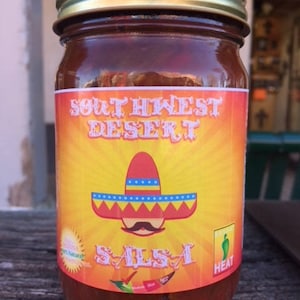 South Of The Border Gourmet Salsa. (Medium).