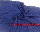 Dupion Silk, Solid Nevy Blue Color Dupioni Silk Fabric by yard, Plain silk, dupioni silk by yard,Polysilk