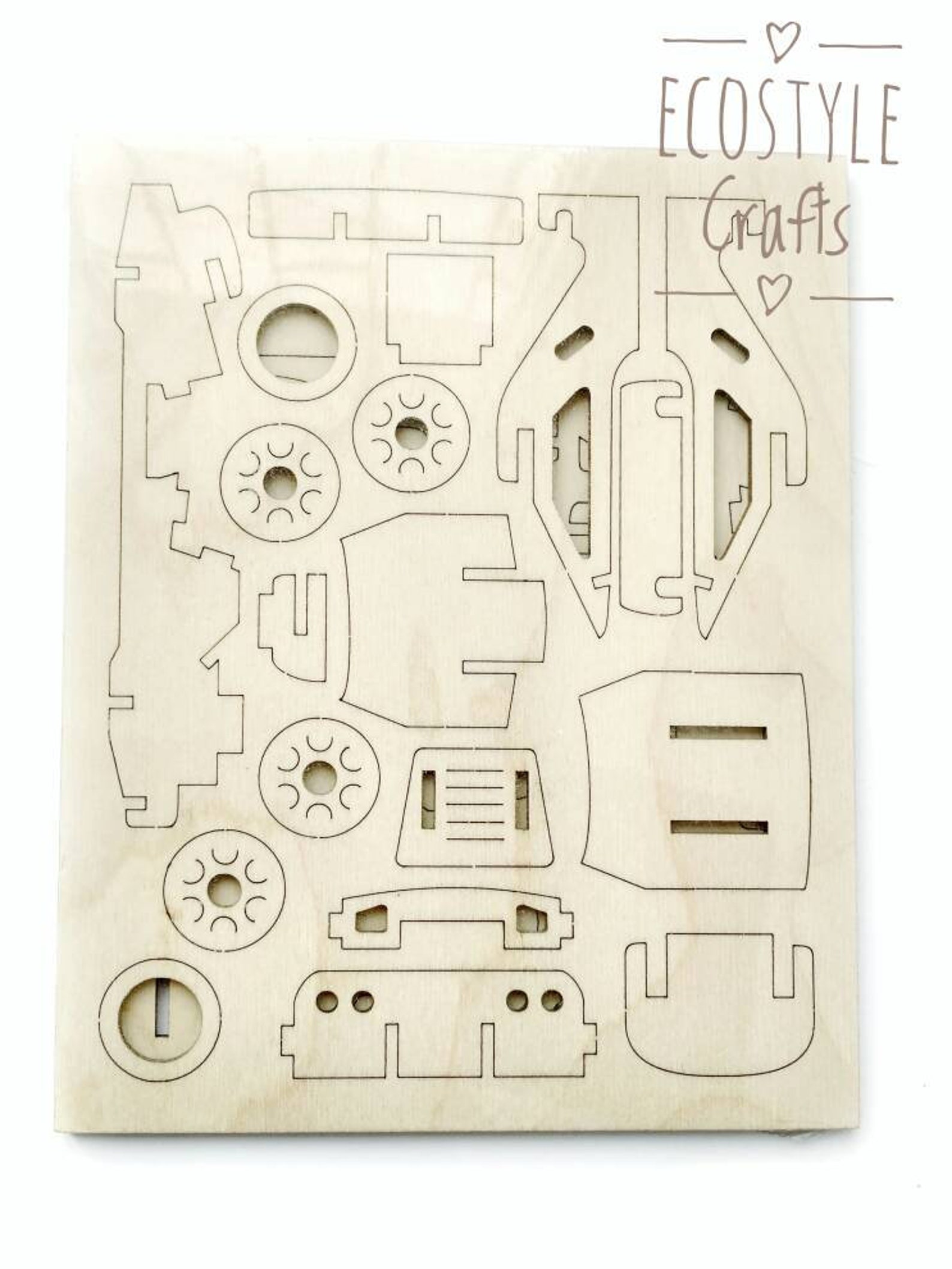 Car 3d wooden puzzle Construction antistress toy 3d model Wood Etsy