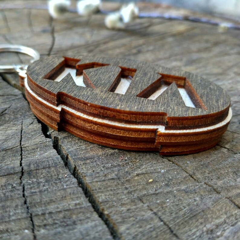 Cool Key Chain with logo Laser Cut Car Wooden Keychain Car Etsy