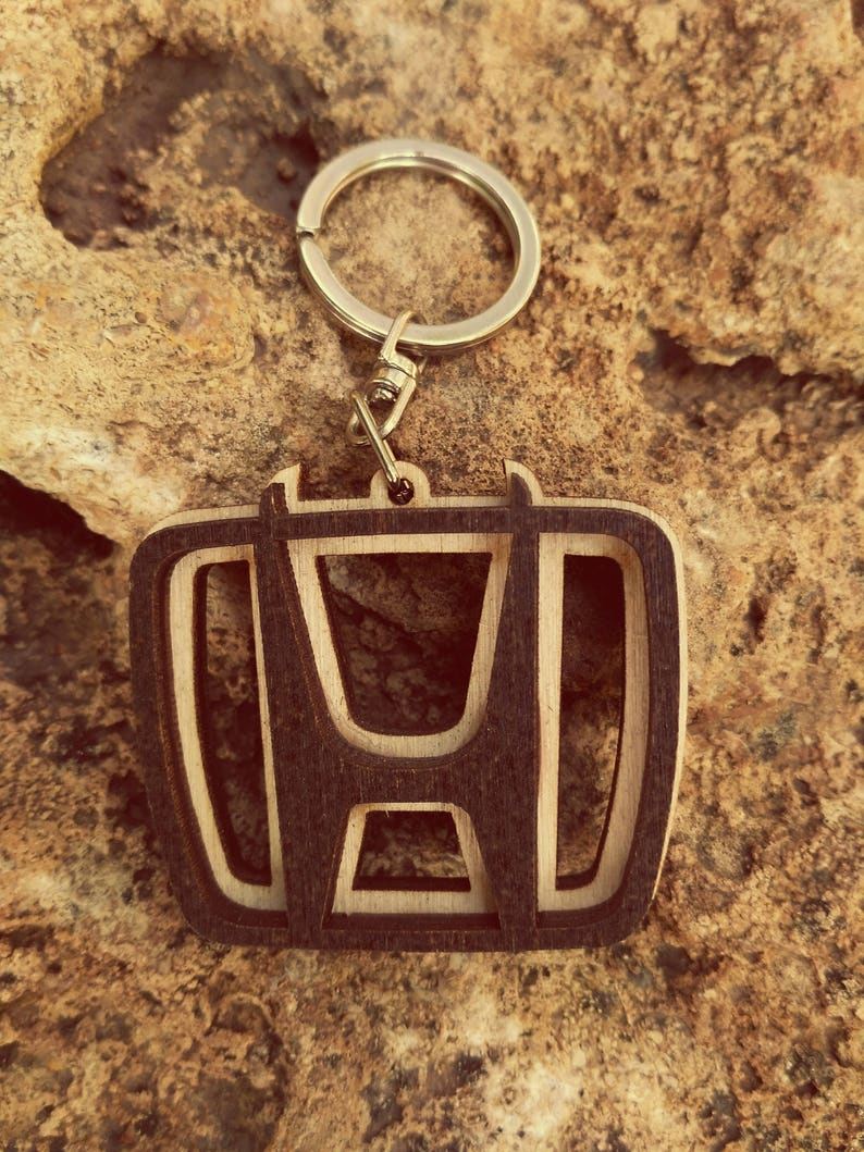 Cool Keychain with logo Laser Cut Wooden Sign Keychain wood Etsy