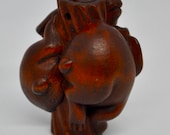 TWO RABBITS NETSUKE