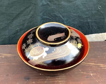 お椀　蒔絵椀　本漆塗り アンティーク おわん 味噌椀 日本漆塗り木製カップ 蒔絵アート 1800