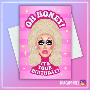 Oh lieverd, het is jouw verjaardag, Trixie Mattel-verjaardagskaart - RuPaul, Drag Race, LGBT, Queer, UNHhhh, wenskaart