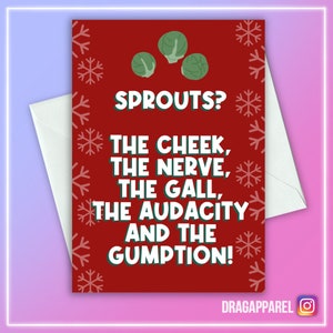 Des choux de Bruxelles ? The Cheek, The Nerve, The Gall... - RuPaul, RuPaul's Drag Race, Drag Race UK, LGBT, Queer, Noël Carte de vœux