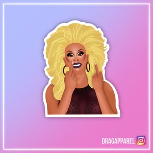 RuPaul F*** You seizoen 13 Roast Episode glanzende vinylsticker - RuPaul's Drag Race, Queer, LGBT, slogansticker
