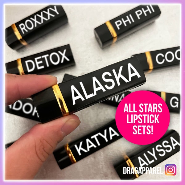 ALL STARS Drag Race Lipstick Sets - RuPaul's Drag Race, Queer, LGBT, Catchphrase, Sashay Away, Mirror Message Lipstick
