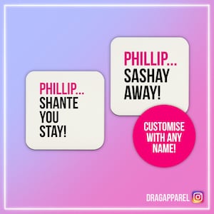 AANGEPASTE op dragrace geïnspireerde onderzetters - RuPaul's Drag Race, Queer, LGBT-onderzetterset