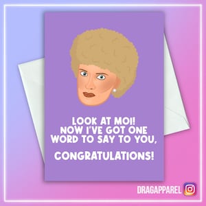 Kijk naar Moi! - Kath en Kim, Kath Day Knight, verjaardag, grappige verjaardag, gefeliciteerd, kaart voor hem, kaart voor haar, wenskaart