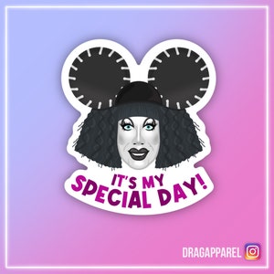 Jimbo 'It's My Special Day!' glanzende vinylsticker - RuPaul's Drag Race, Canada's Drag Race, Queer, LGBT, slogansticker