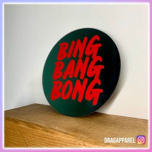 Bing-bang-bong! Spiegeltje lippenstiftboodschap - RuPaul's Drag Race UK, queer, LGBT, catchphrase glazen spiegel
