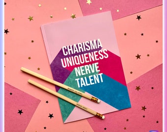 Charisma, Uniqueness, Nerve, Talent - RuPaul's Drag Race, Queer, LGBT, Notebook And Pencils
