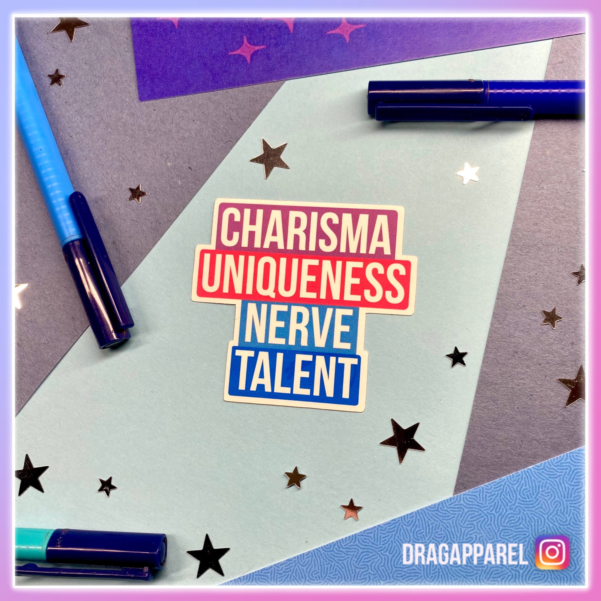 Charisma Sticker Charisma Uniqueness Nerve Talent Vinyl Waterproof Sticker | Etsy