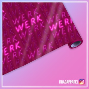 RuPaul Catchphrase WERK Inpakpapier - RuPaul's Drag Race, LGBT, Queer, Cadeaupapier, Inpakpapier