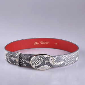 Python Belt / Belt Women /Natural python skin belt /Exclusive Limited Collection / Handmade in Spain
