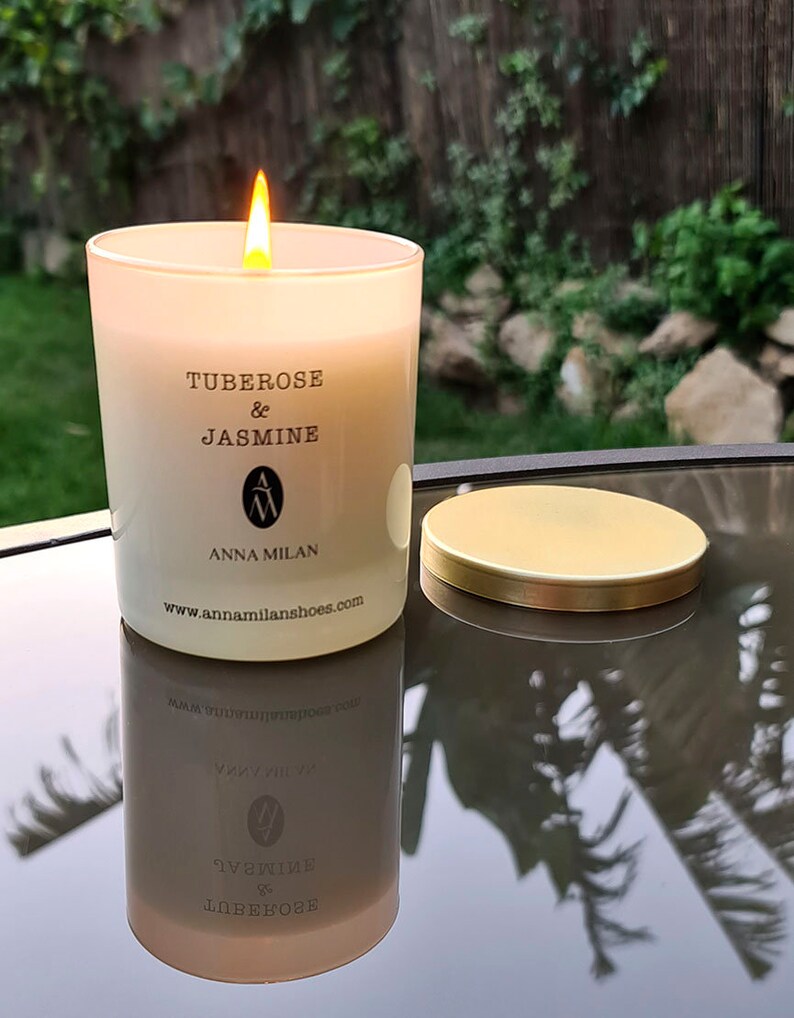 Tuberose & Jasmine Scented Candle Anna Milan Etsy