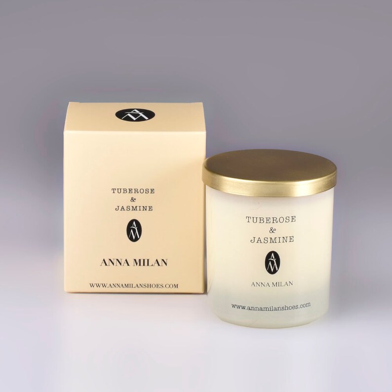 Tuberose & Jasmine Scented Candle Anna Milan Etsy
