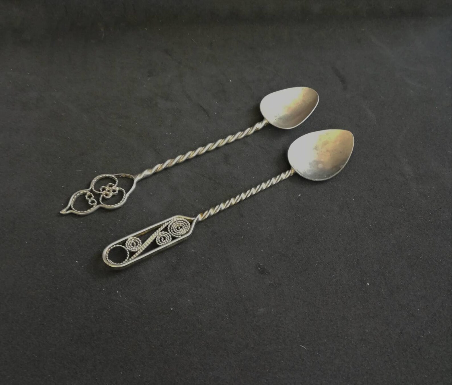 Vintage Filigree teaspoons set of 2 antique teaspoons from the Etsy