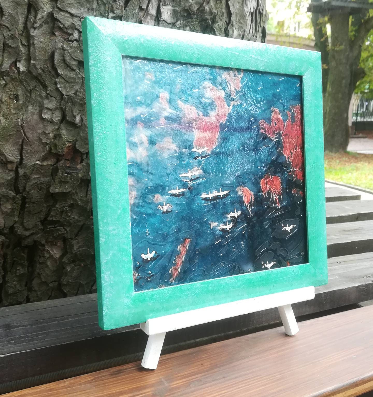 Drohnen Fotografie Bild Meer verziert mit Punktmalerei mit 3D | Etsy