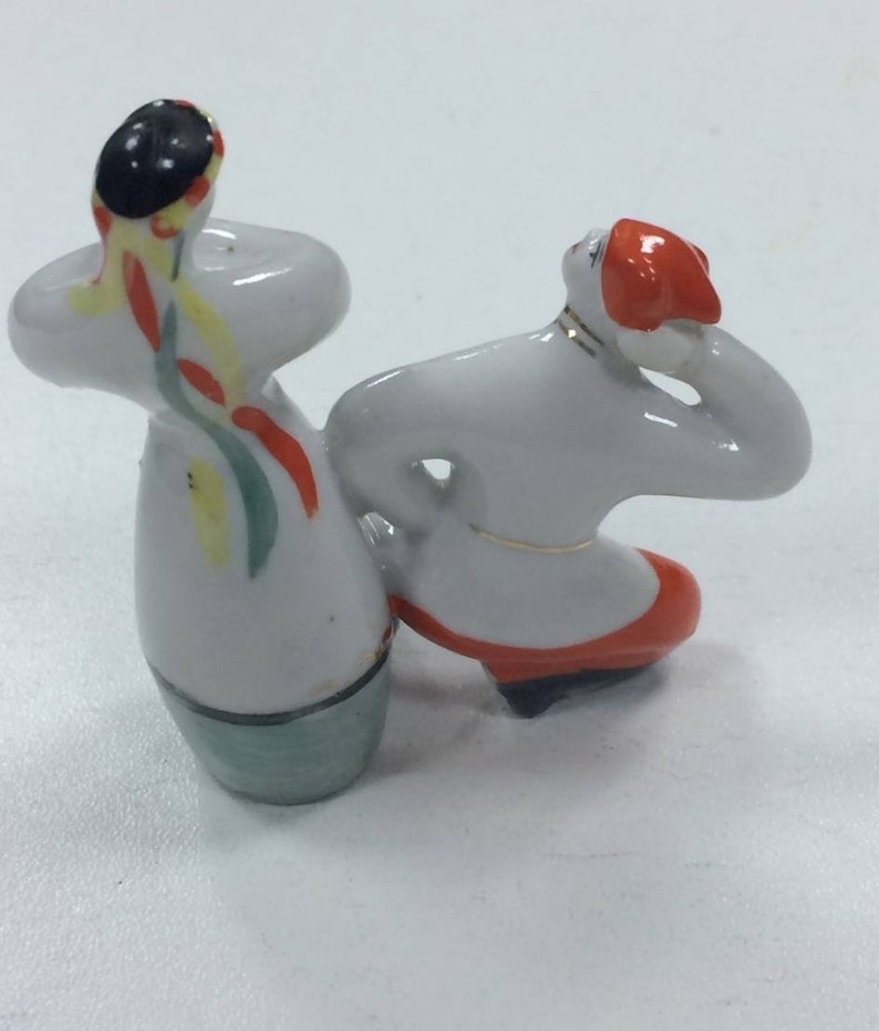 Soviet Porcelain Vintage decor figurine folk Dancers Vintage ceramic Collectible porcelain mini figurine Dancers art ceramics Soviet Union