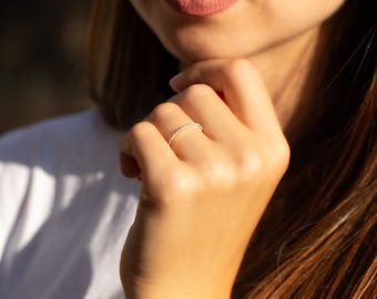 SHELOVES - Anillos Apilables De Eternidad Para Mujer, De Plata De Ley 925, Anillos De Boda De Princesa, Circonita Cúbica, Anillo De Boda Sz H-Z 1/2, Piedra Circonia Cúbica, Zirconia Cúbica