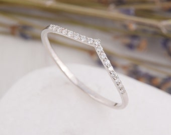 14k Solid White Gold Small & Simple Womens Wedding Band - Etsy