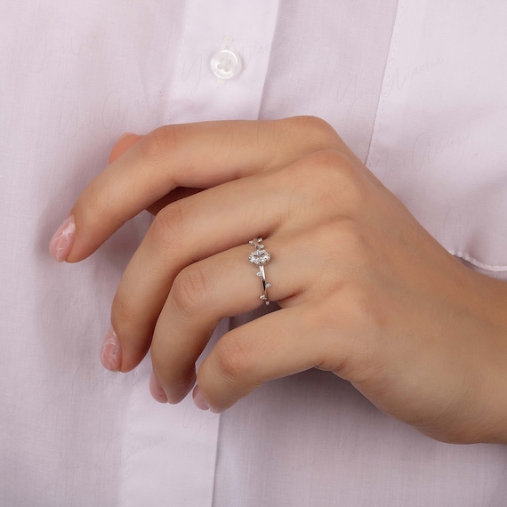 Sterling Silver Petite CZ Promise Ring Sterling Silver Petite CZ Promise Ring