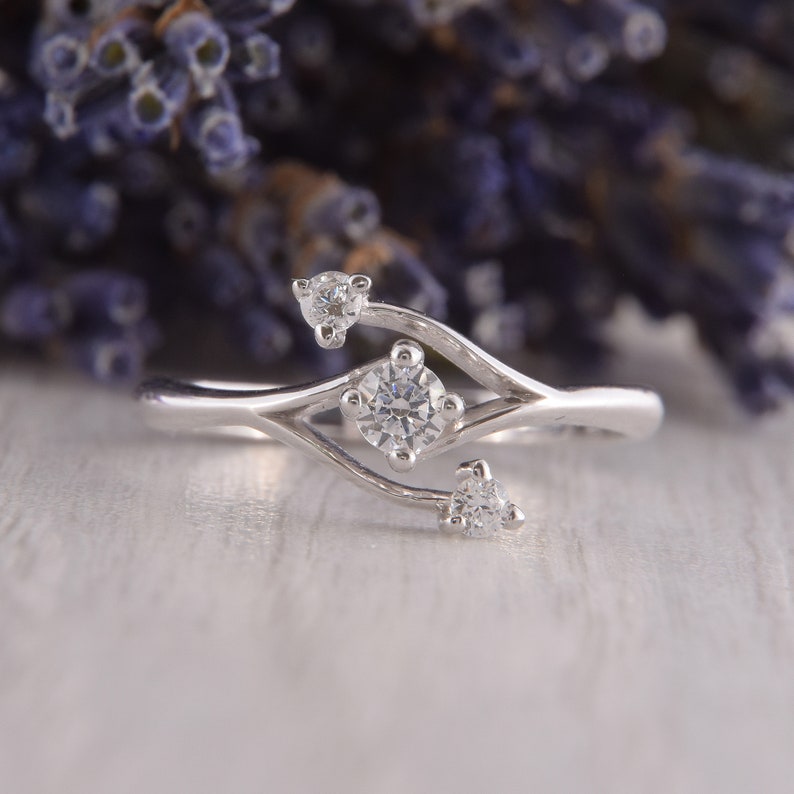 Silver Dainty Promise Ring for Her Womens Promise Ring Art Etsy