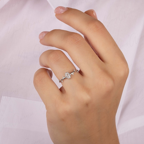 Sterling Silver 4mm Petite CZ Promise Ring Sterling Silver 4mm Petite CZ Promise Ring