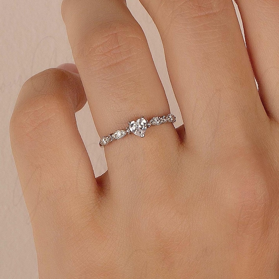 Bague En Argent Sterling 925 Pierre Précieuse Améthyste, Bijoux à La Mode Pou