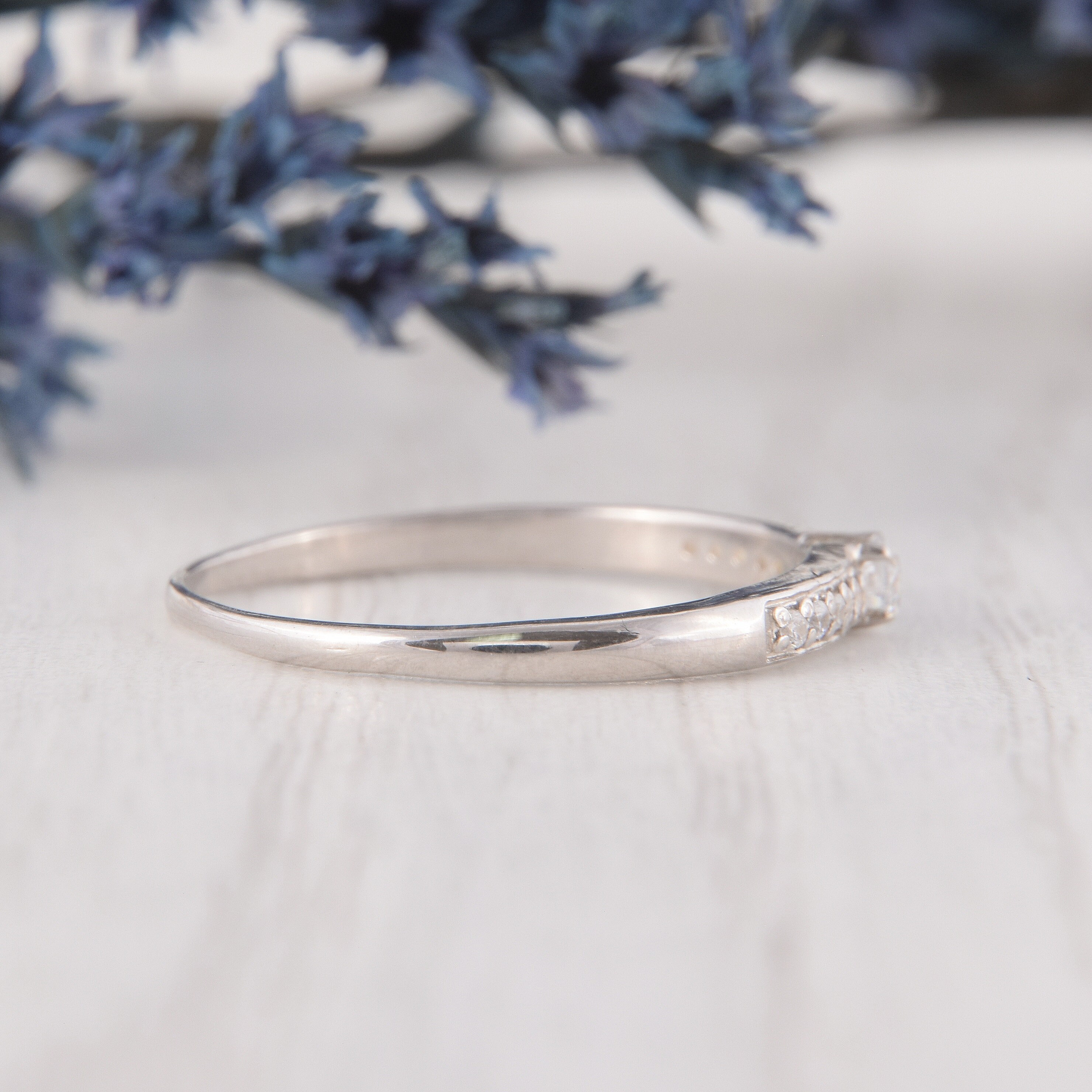 Dainty Silver Promise Ring for Her Unique Womens Promise Etsy
