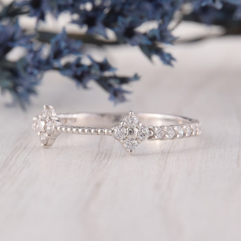 Dainty Silver Wedding Band Minimalist Wedding Band Womens Etsy