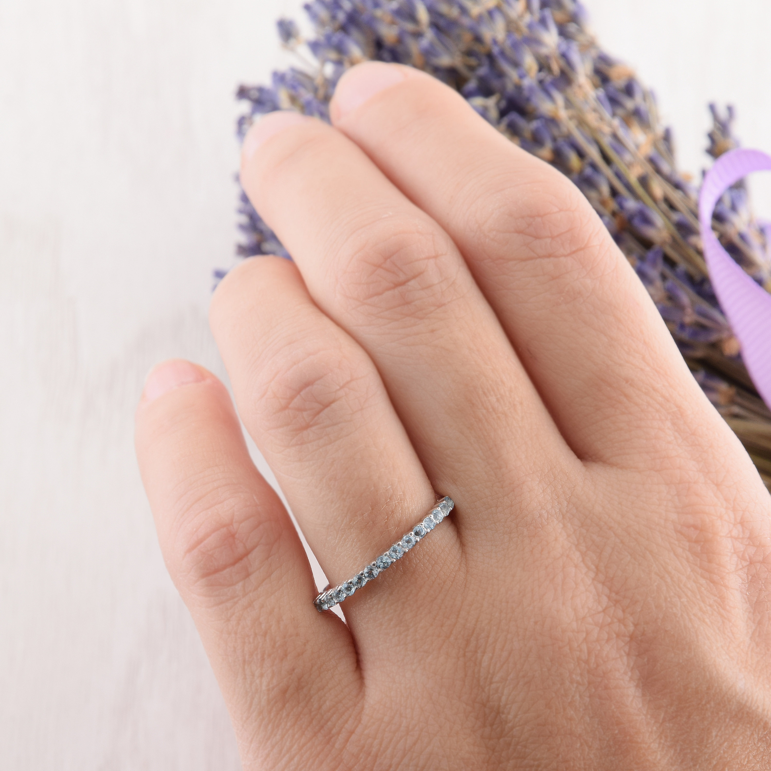 Eternity wedding band Women wedding band Tiny silver wedding Etsy