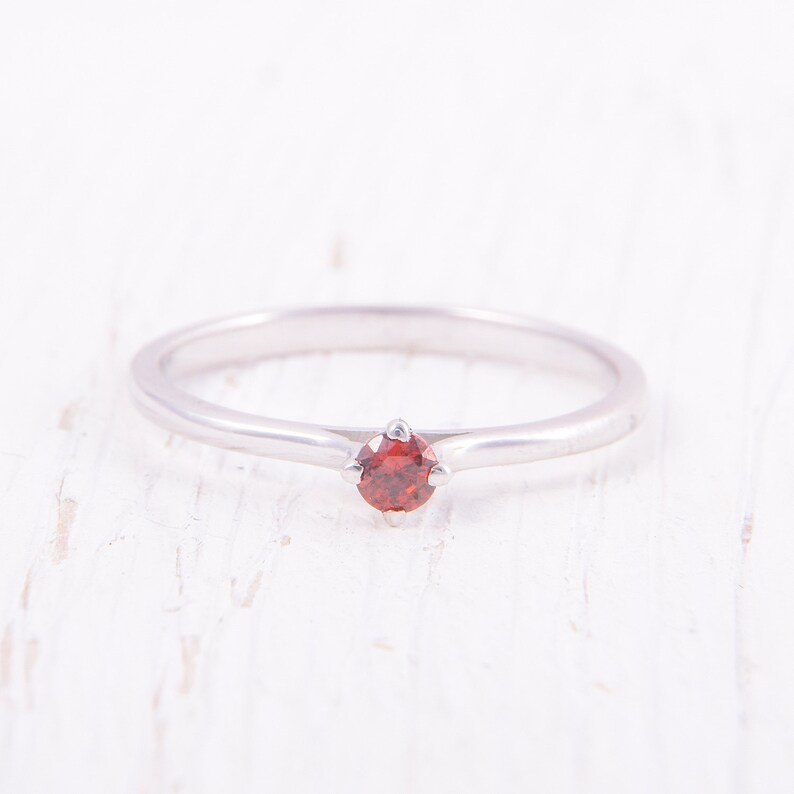 Promise ring for her Women garnet ring Promise ring women Garnet ring for her Red stone ring Solitaire ring Silver ring with garnet