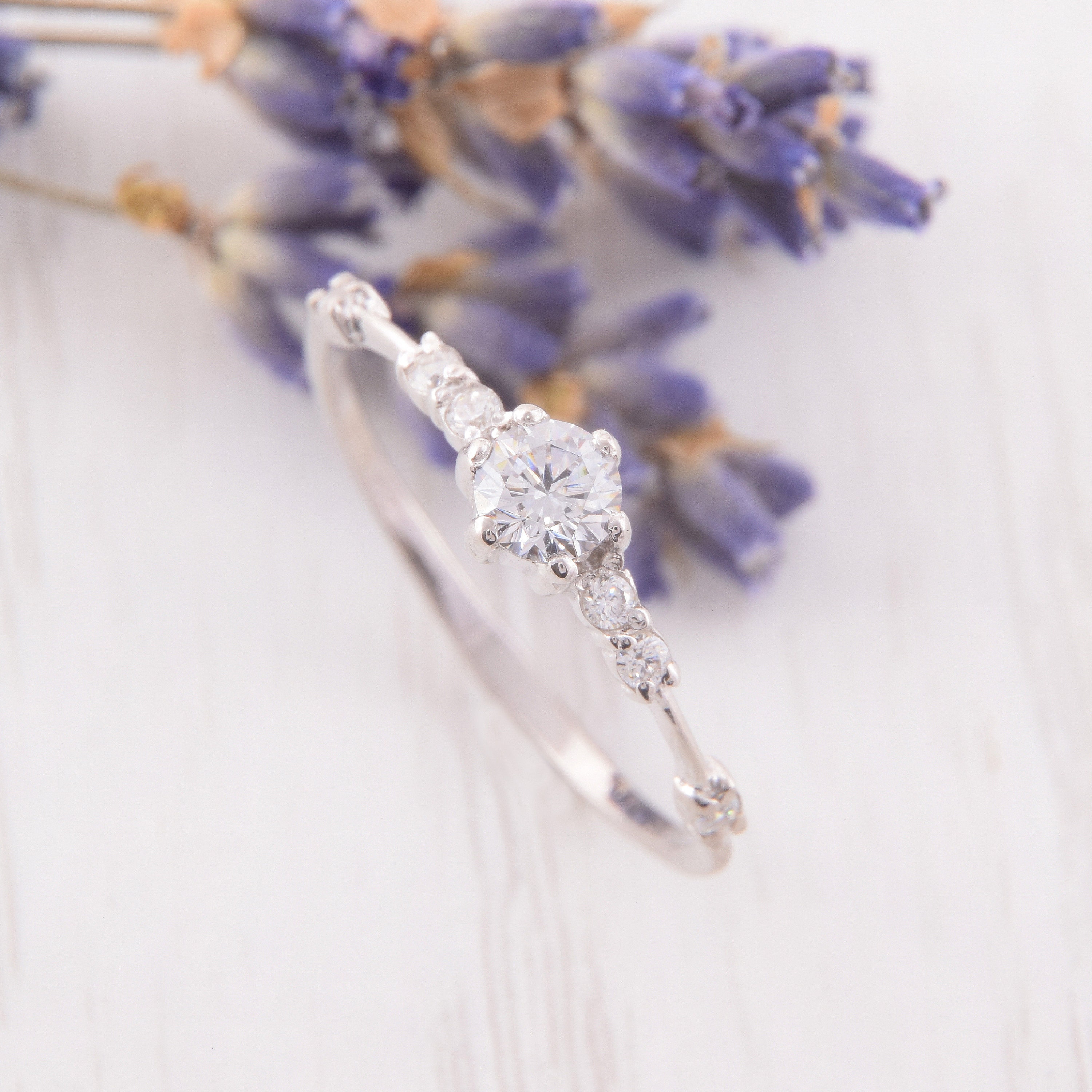 ViVi Ladies Engagement sterling silver Diamond Ring 8006 #8 
