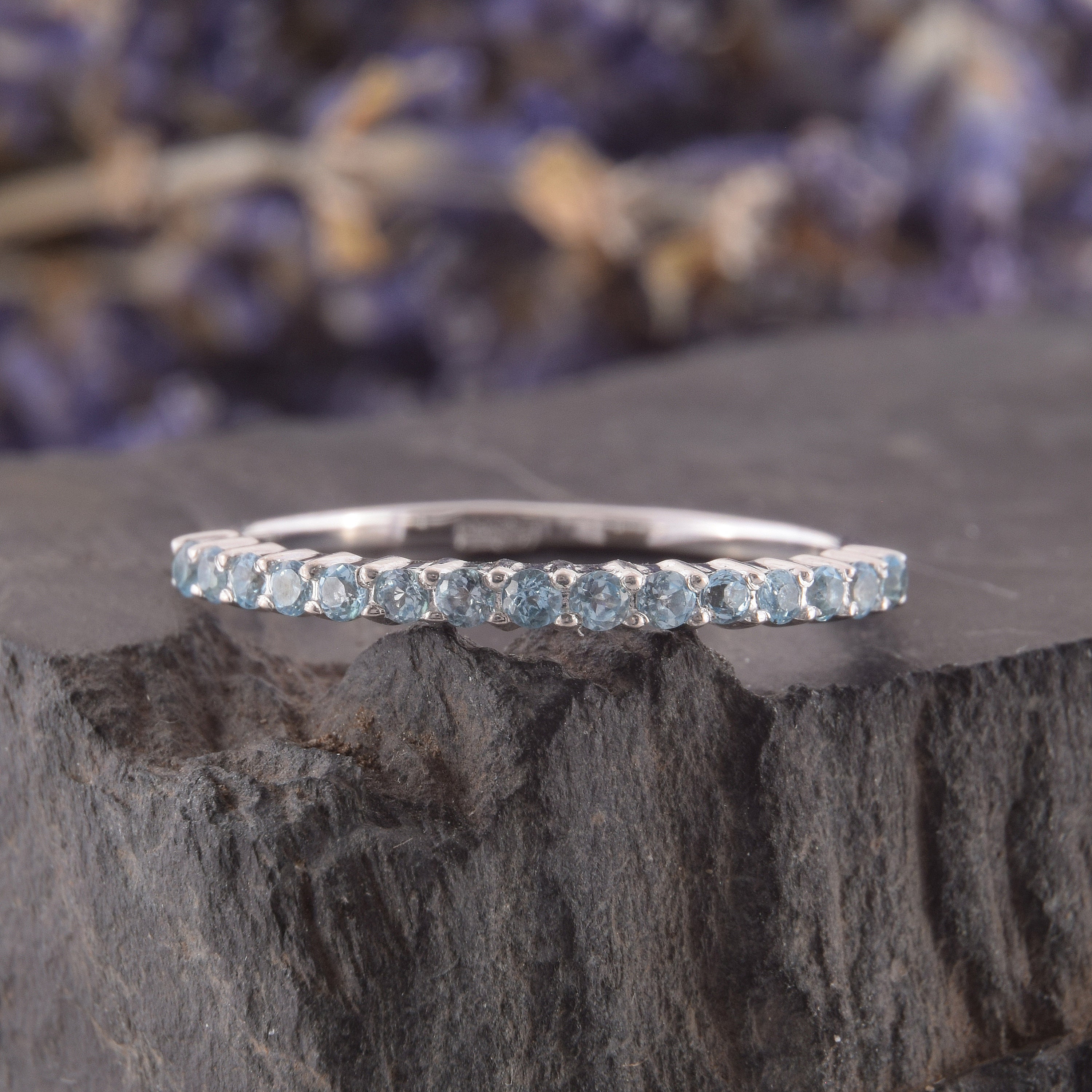 Eternity wedding band Women wedding band Tiny silver wedding Etsy
