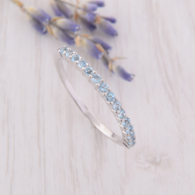 thumbnail image 2 of 6mm Stainless Steel Eternity Band Ring With Sparkling CZ - Silver/Gold, Unisex R257 2 of 3