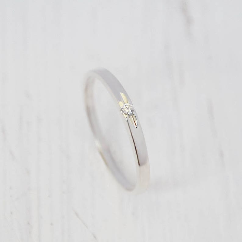 Minimalist ring Delicate ring Tiny ring silver Thin ring Promise ring silver Solitaire ring Dainty ring silver Small ring