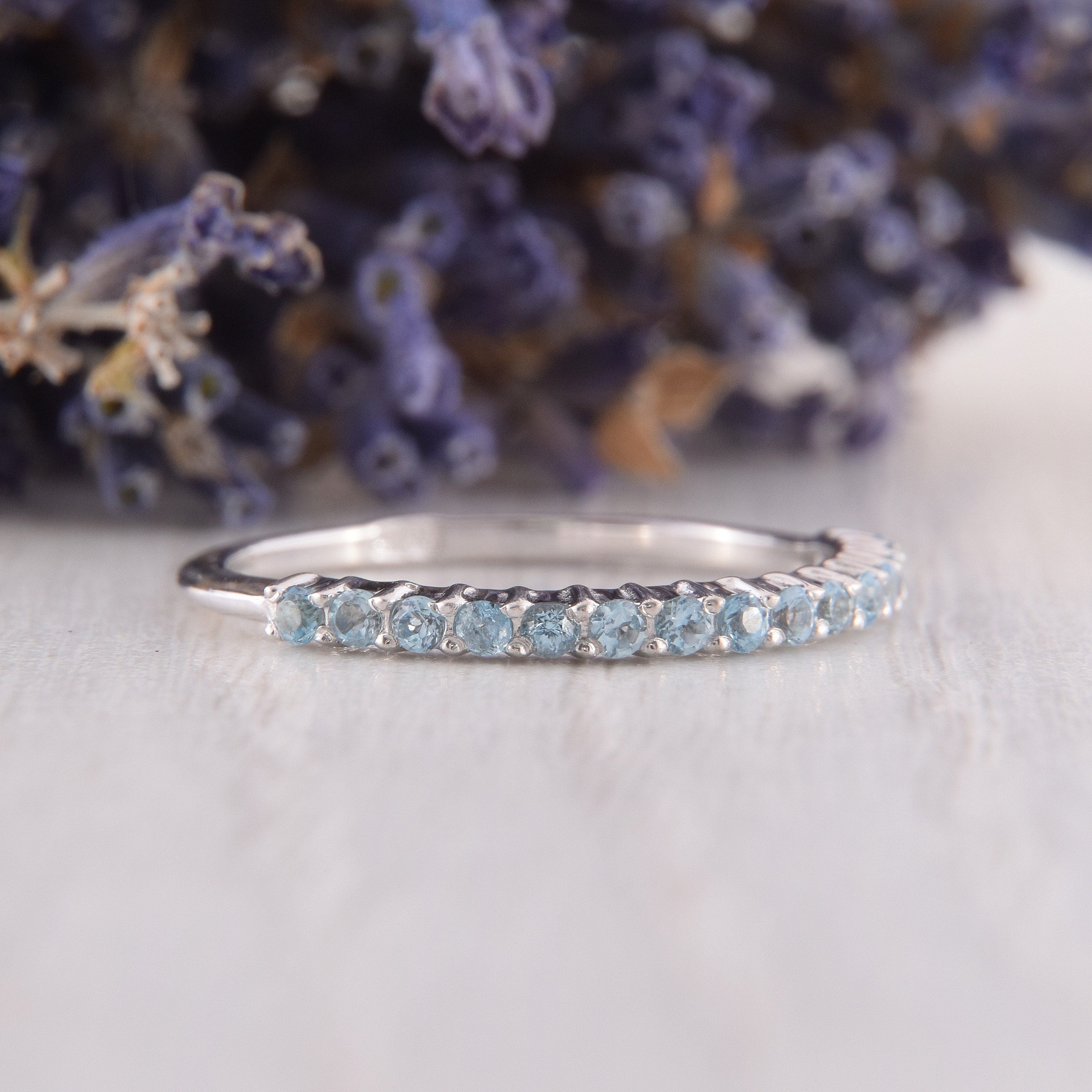 Eternity wedding band Women wedding band Tiny silver wedding Etsy