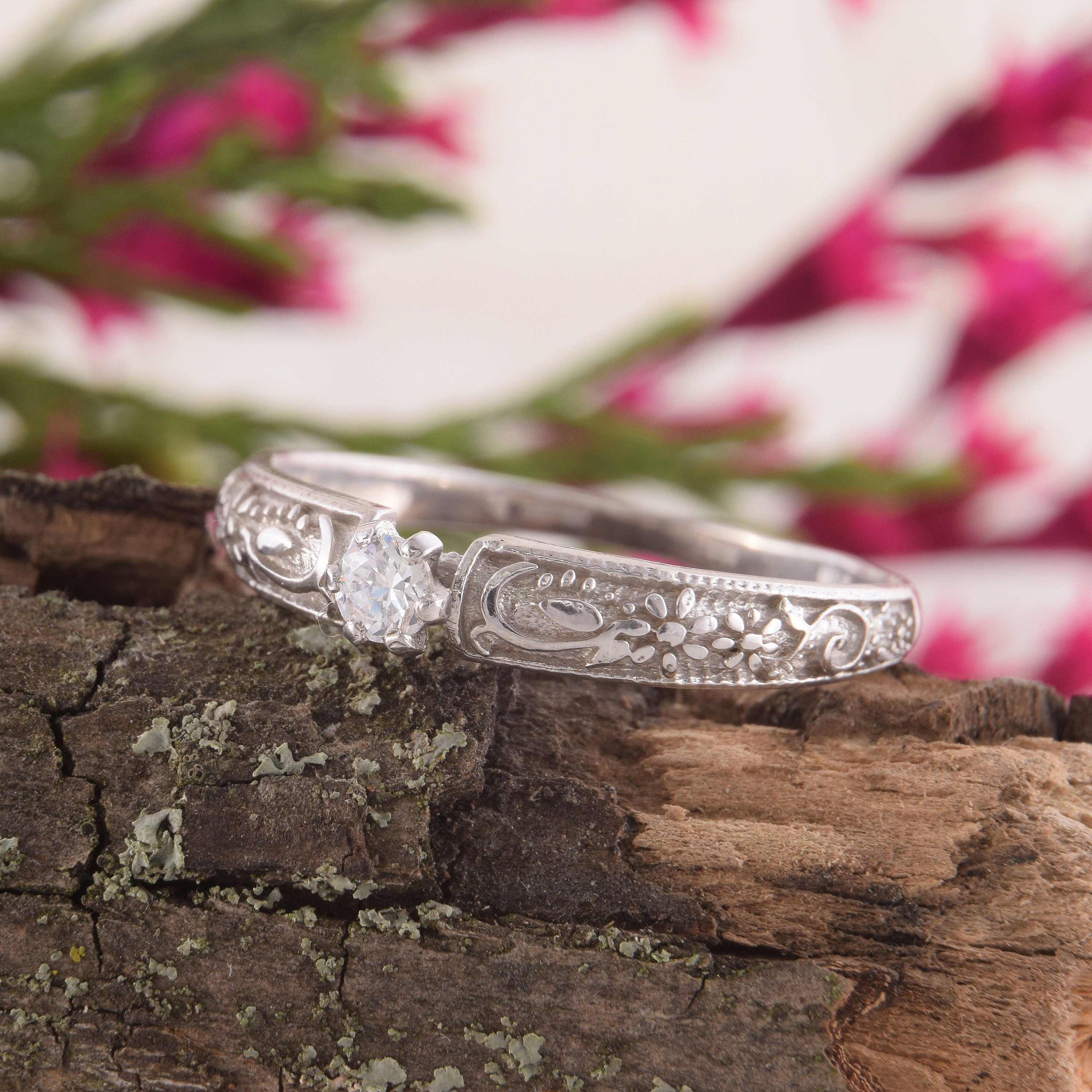 Unique Womens Promise Ring Silver Promise Ring for Her Etsy UK