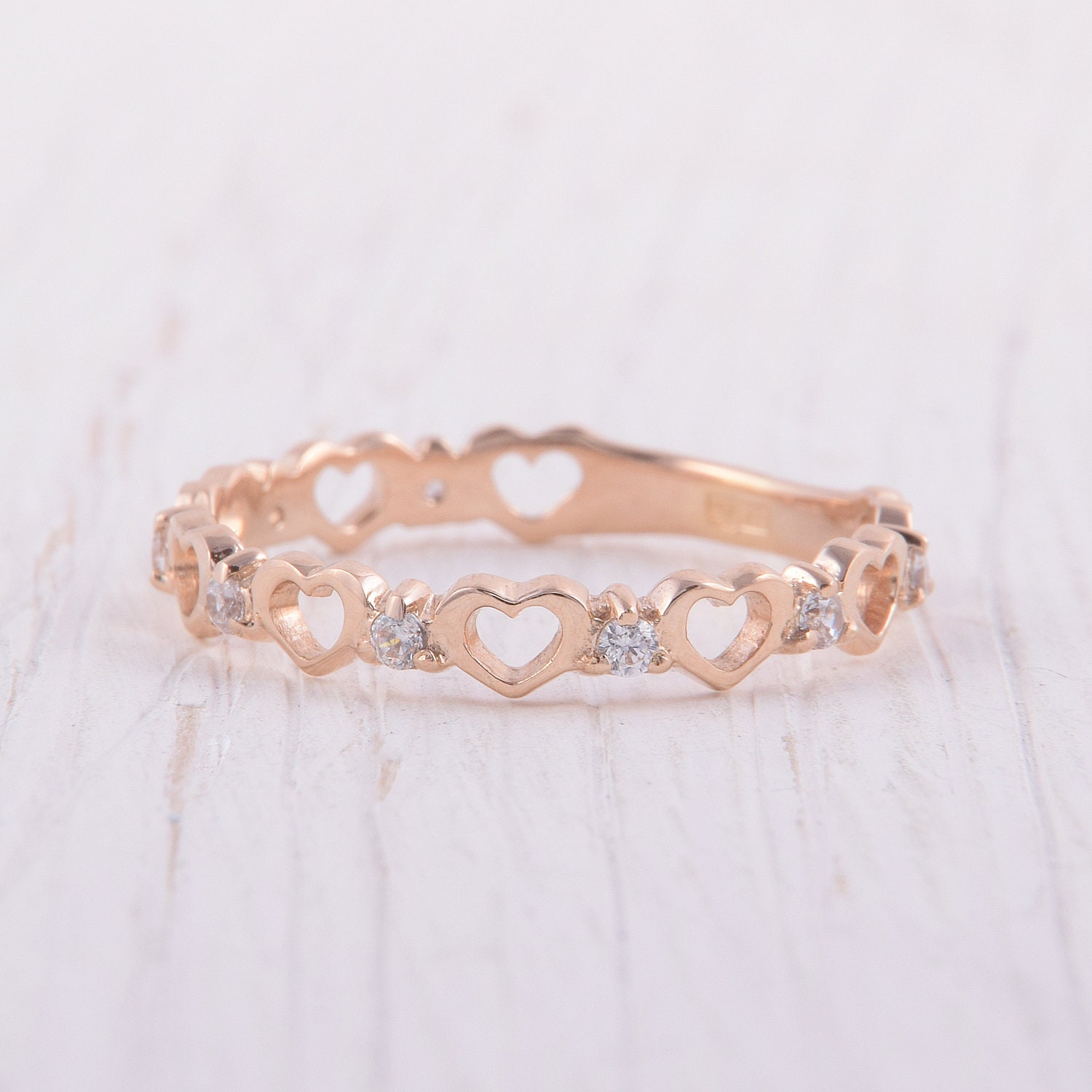 Heart Wedding Band Wedding Band Gold Rose Gold Band Dainty | Etsy Heart Wedding Band Wedding Band Gold Rose Gold Band Dainty | Etsy