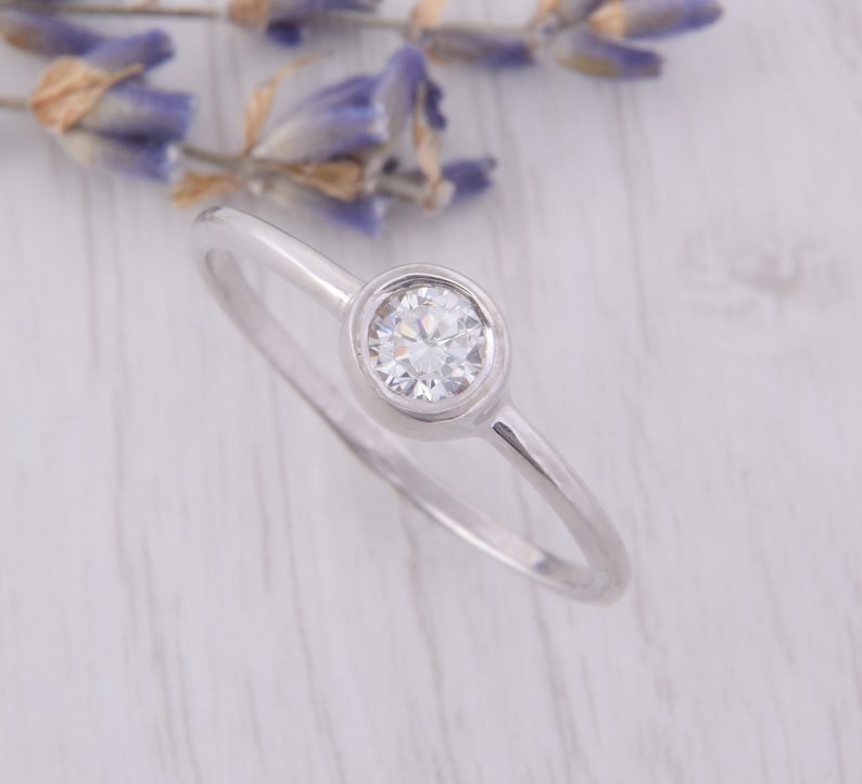 Womens Simple Promise Ring Dainty Promise Ring Delicate Promise Ring Small Silver Ring Minimalist Promise Ring