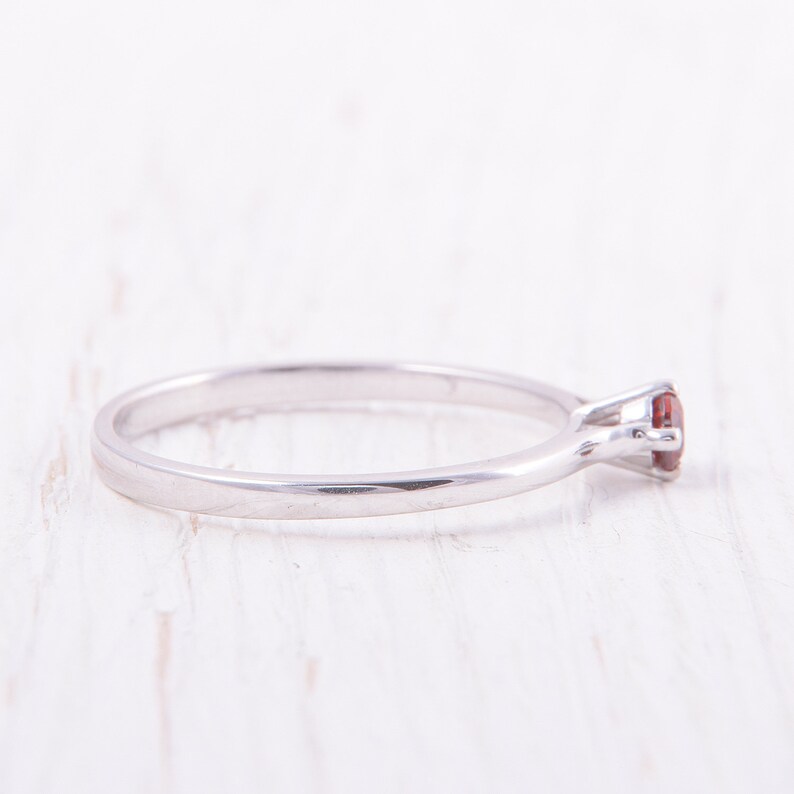 Promise ring for her Women garnet ring Promise ring women Garnet ring for her Red stone ring Solitaire ring Silver ring with garnet