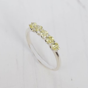 Peridot Engagement Ring, Unique Silver Engagement Ring for Women, Peridot Ring Silver, Peridot Jewelry, August Birthstone
