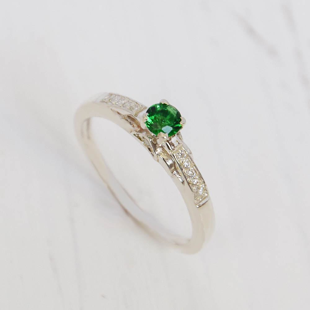 Emerald Engagement Ring Victorian Ring Emerald Ring Silver | Etsy