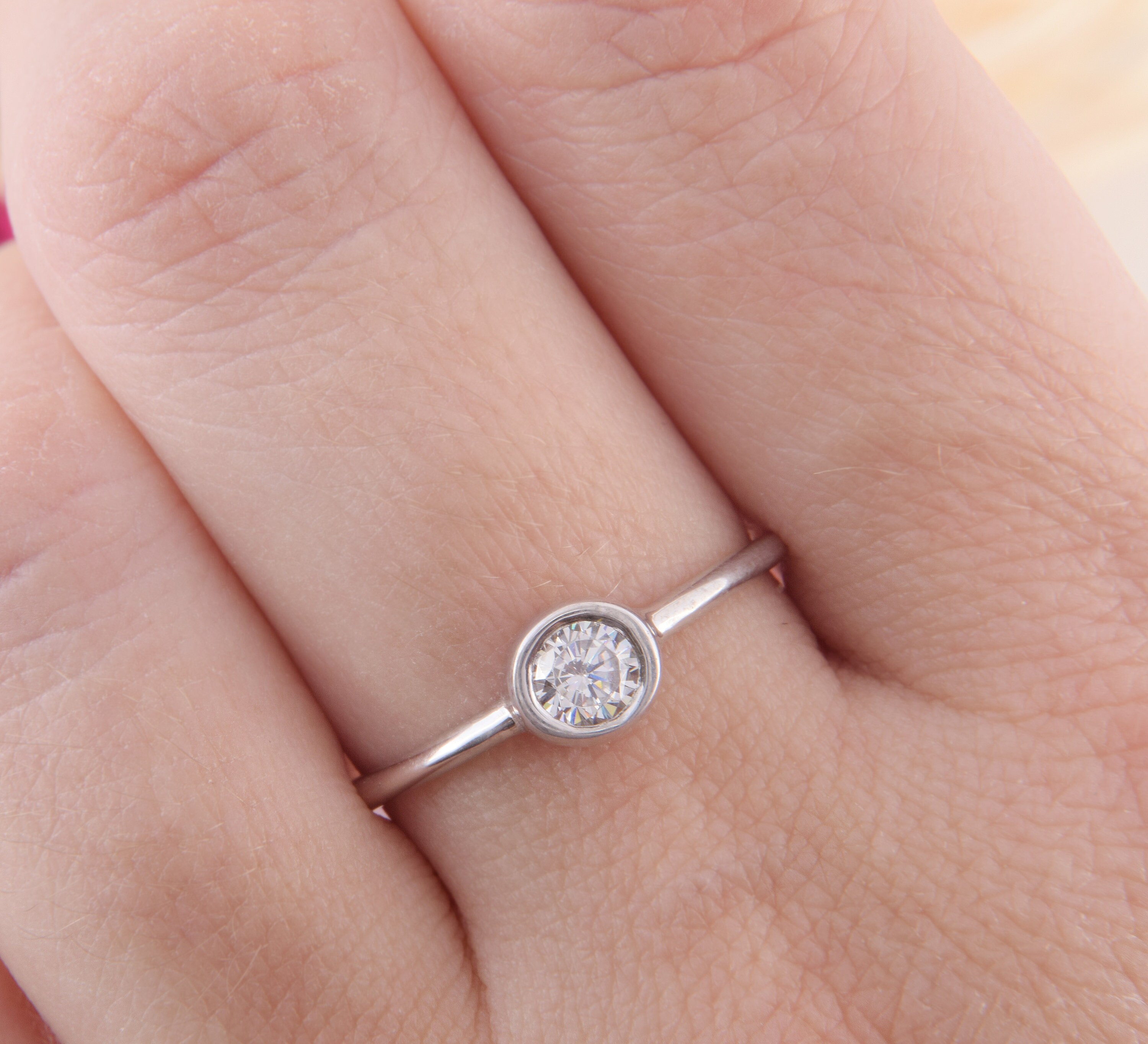 Womens Simple Promise Ring Sierlijke Belofte Ring Kleine Etsy