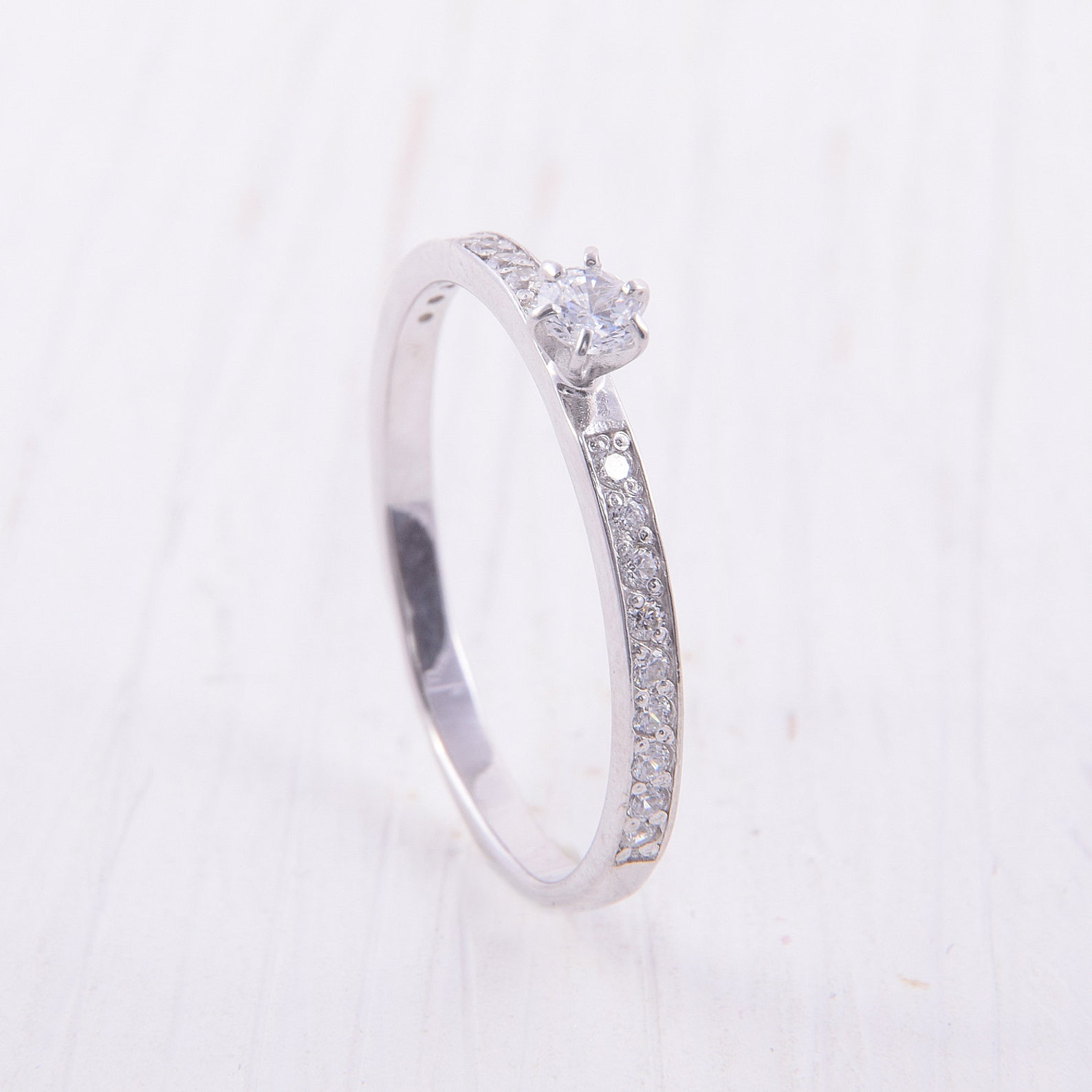 White Topaz Ring Silver Ring Women Silver Ring for Her - Etsy