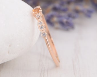 Bague De Fiançailles Ronde Blanche De 2 Ct En Or Blanc 14K Art Déco